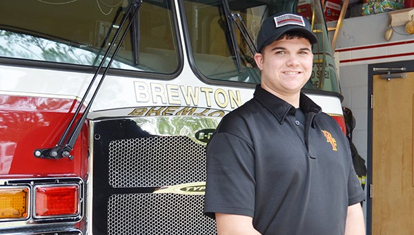 Lydia Grimes | The Brewton Standard Alex O’Keane has been a firefighter with the Brewton Fire Department for just seven months.